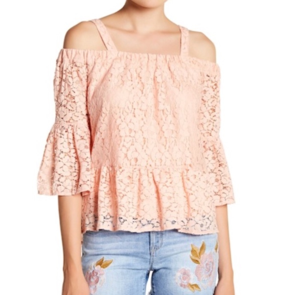 Kensie off the shoulder lace top